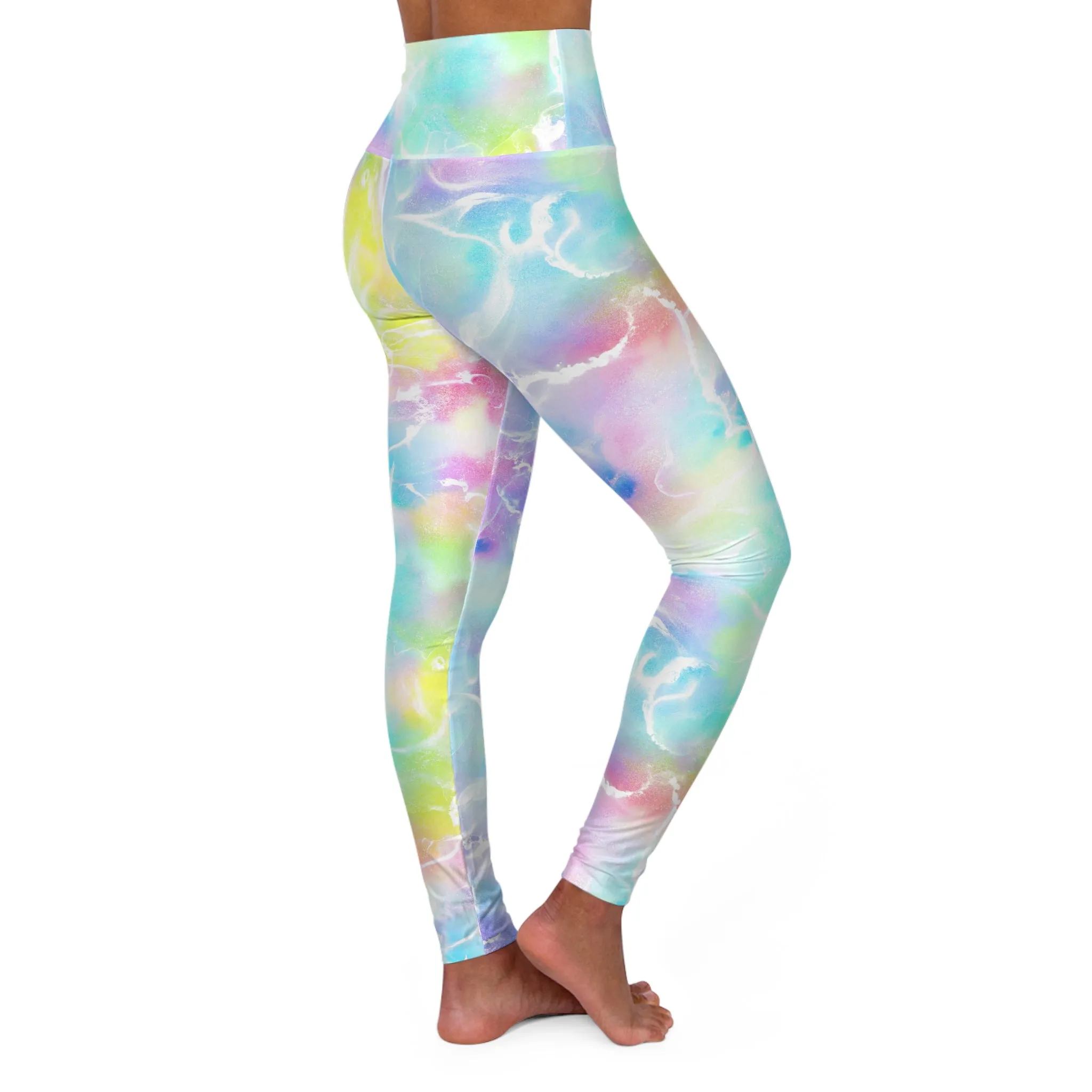 Pastel Dream High Waisted Yoga Leggings for Comfortable Movement