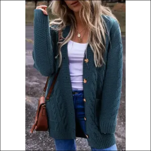 Peacock Blue Cable Knit: Baggy  Fabulousness from Needful Things 💙