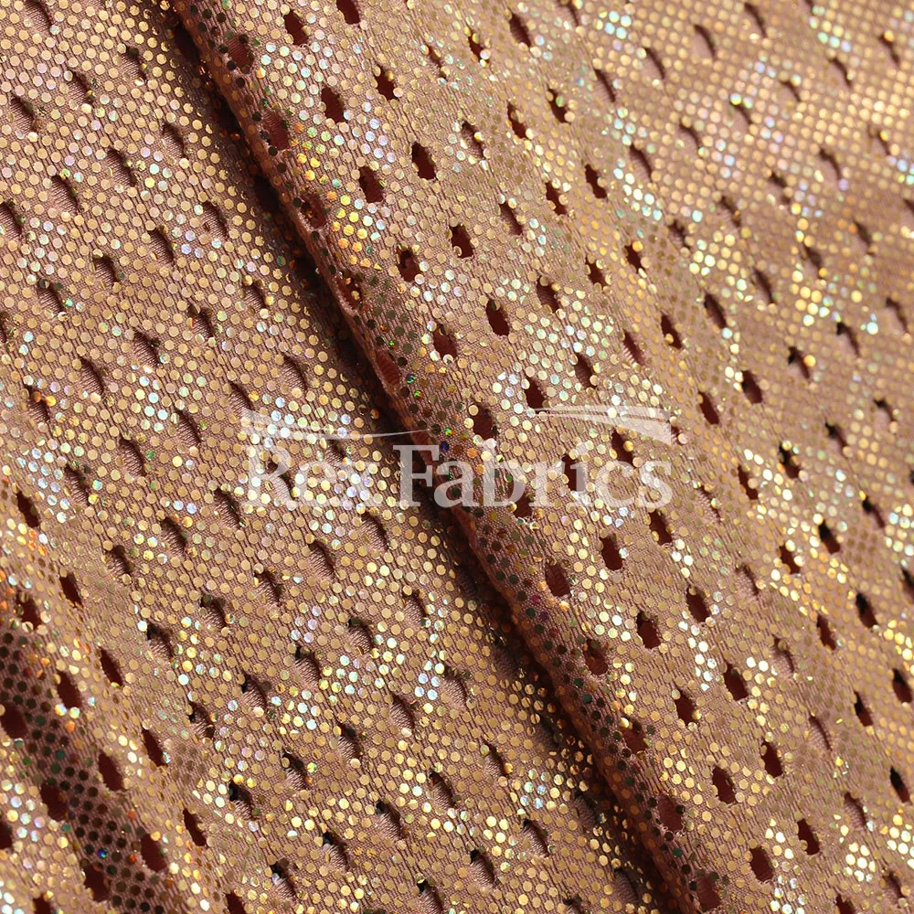 Peep Mesh B'Dazzled - 4-Way Stretch Nylon Spandex