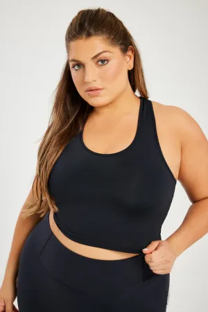 Performance Cropped Tank Black (FINAL SALE)