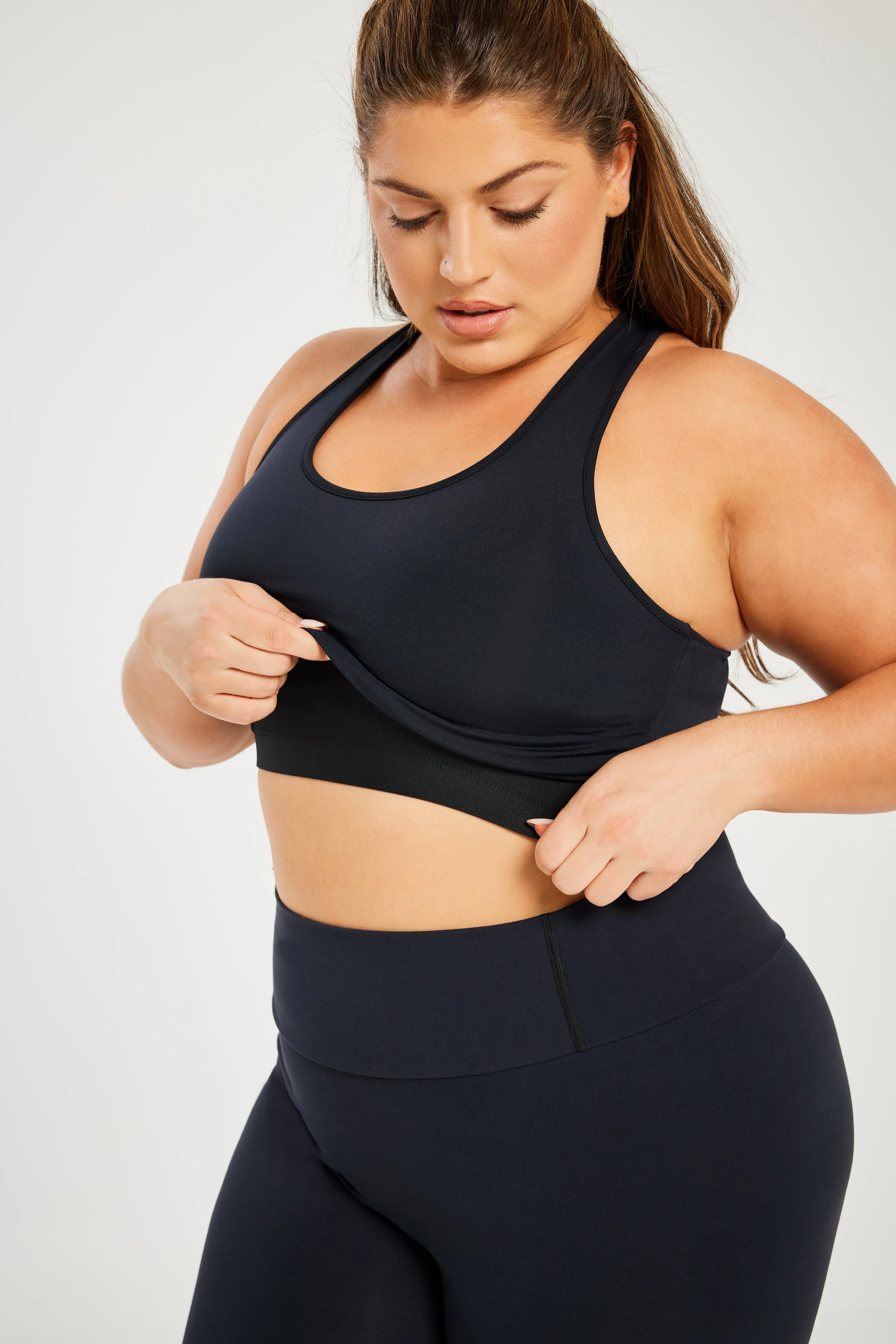 Performance Cropped Tank Black (FINAL SALE)