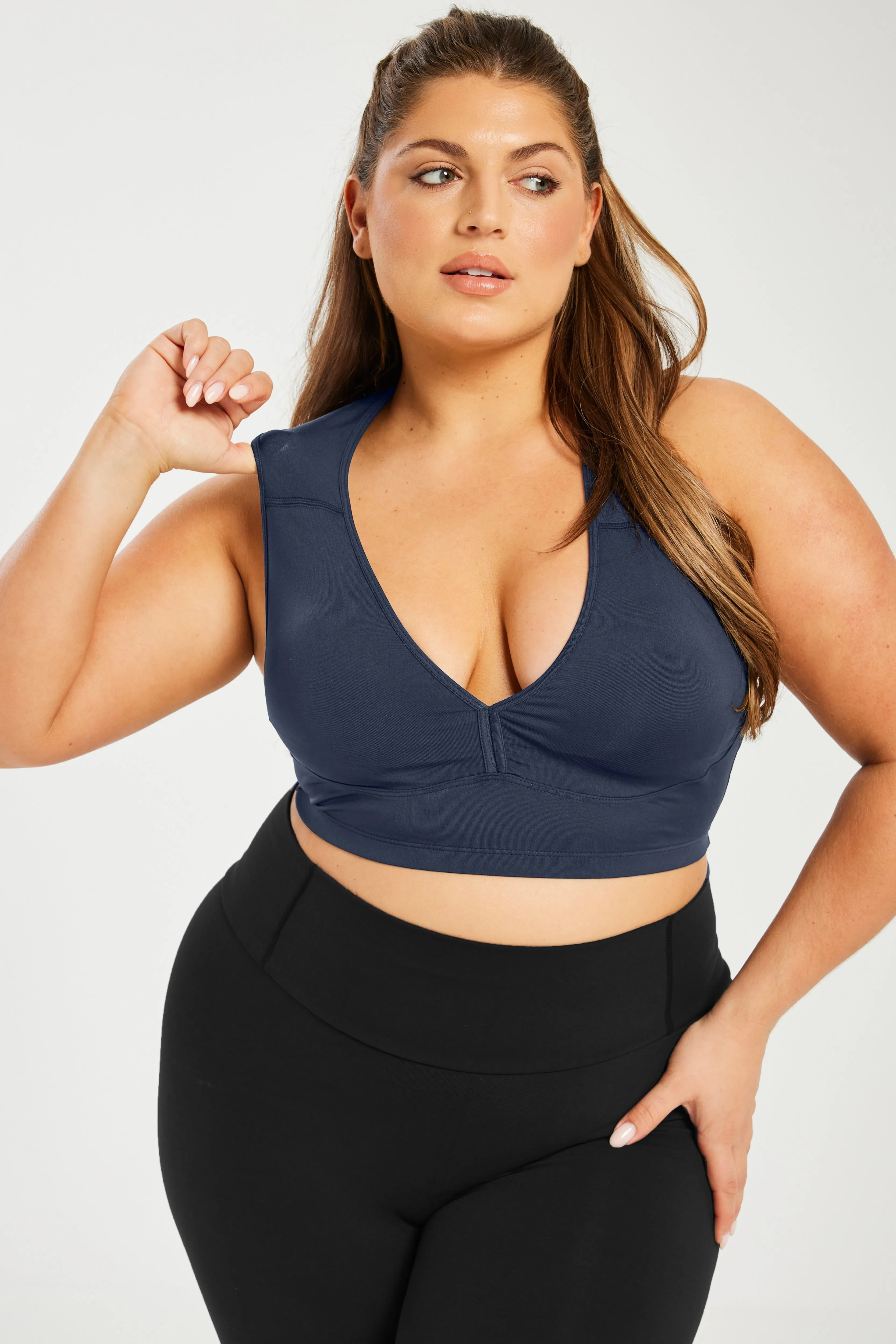 Performance Padded Deep V Midnight (FINAL SALE)