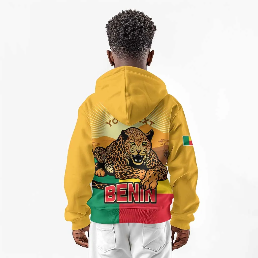 Personalised Afro Benin Leopard Kid Hoodie Stay True - Stay Wild LT15