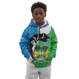 Personalised Afro Sierra Leone Kid Hoodie Chimpanzee Mix African Pattern LT15