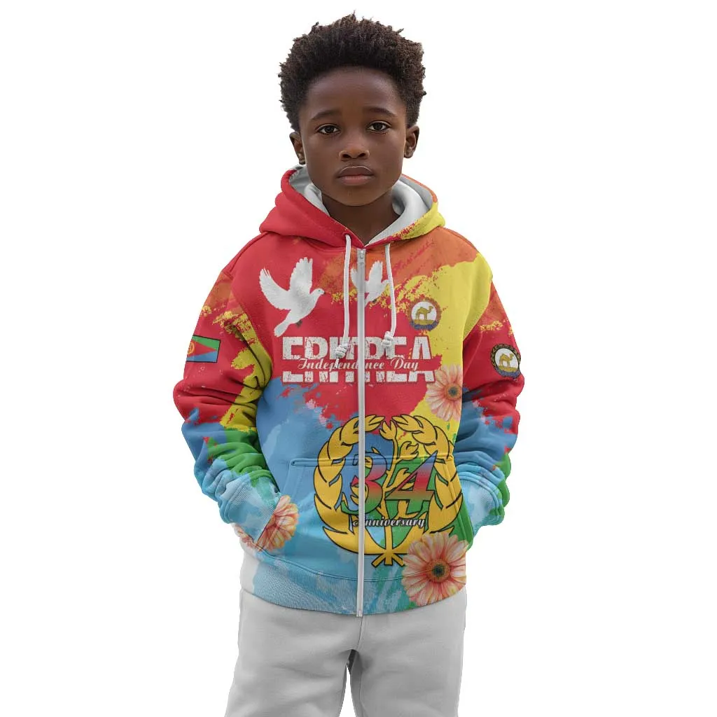 Personalised Eritrea Kid Hoodie Happy Independence Day LT15
