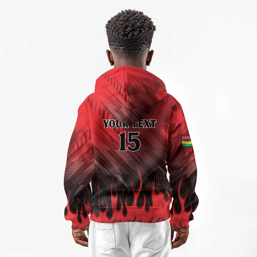 Personalised Mauritius Football Kid Hoodie Go Les Dodos Go LT15