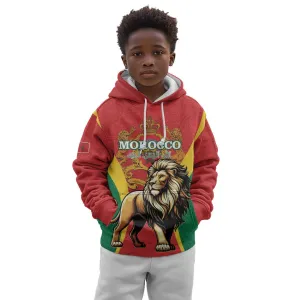 Personalised Morocco Kid Hoodie Barbary Lion - Proclamation Day LT15