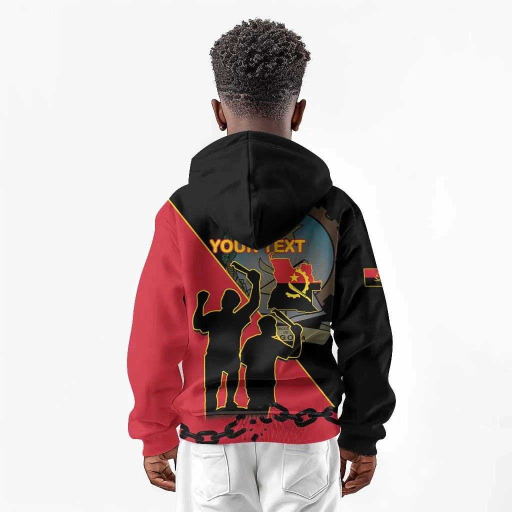 Personalized 4 De Fevereiro Angola Kid Hoodie Coat Of Arms Style LT15