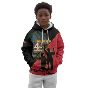 Personalized 4 De Fevereiro Angola Kid Hoodie Coat Of Arms Style LT15