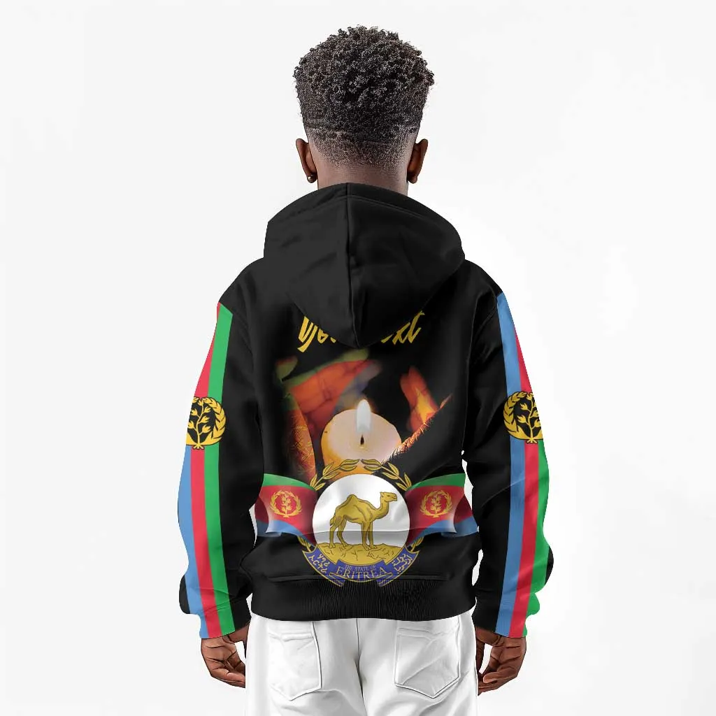 Personalized Afro-Eritrea Maelti Siwuat Kid Hoodie Shida Shoes Glory To Our Martyrs Eritrea LT9