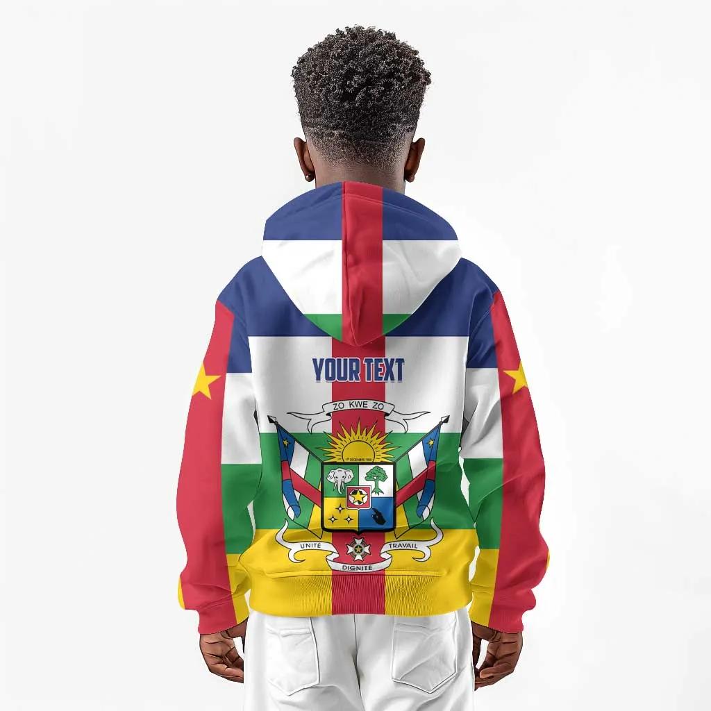 Personalized Central African Republic Kid Hoodie African Zo Kwe Zo LT01
