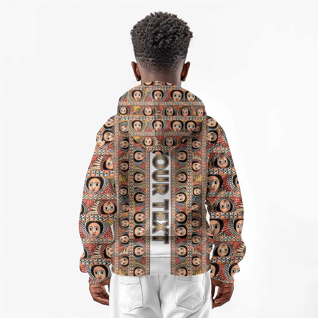 Personalized Ethiopia Kid Hoodie Ethiopian Tewahedo Angel Orthodox LT15