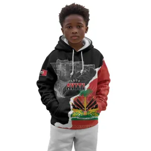 Personalized Haiti First Black Republic 1804 Kid Hoodie Ayiti Citadel Laferriere LT7