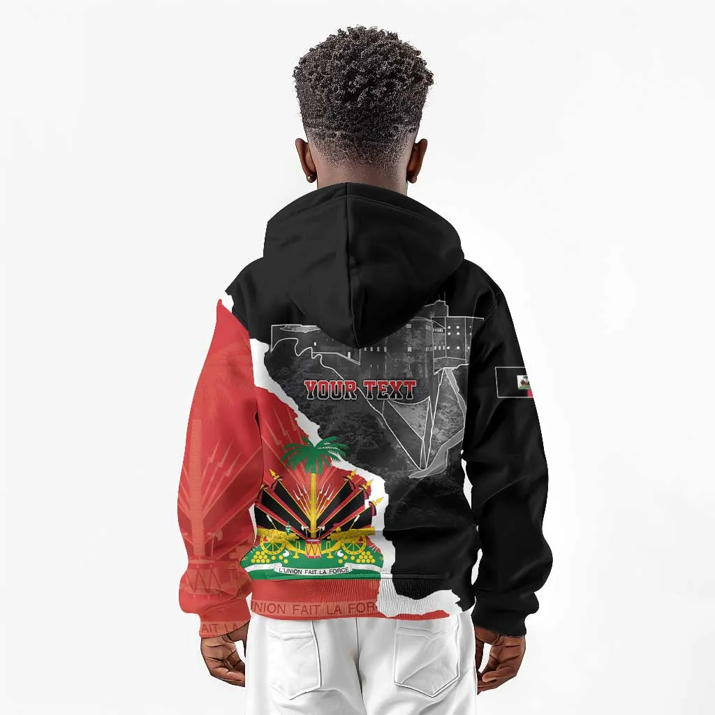 Personalized Haiti First Black Republic 1804 Kid Hoodie Ayiti Citadel Laferriere LT7