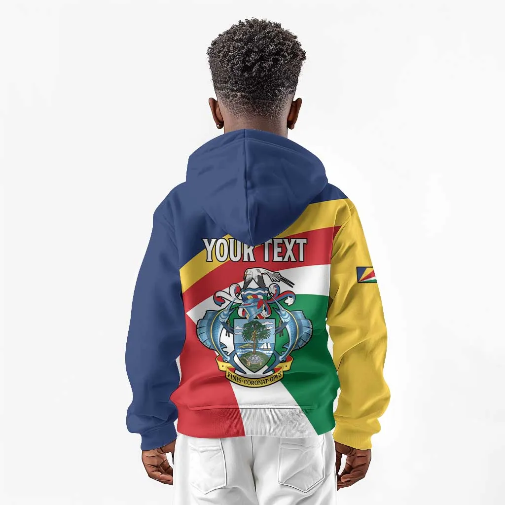 Personalized Happy Seychelles Independence Day Kid Hoodie Black Parrot Coat Of Arms LT15