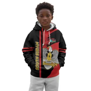 Personalized South Sudan With Coat Of Arms Kid Hoodie Sporty Style LT15