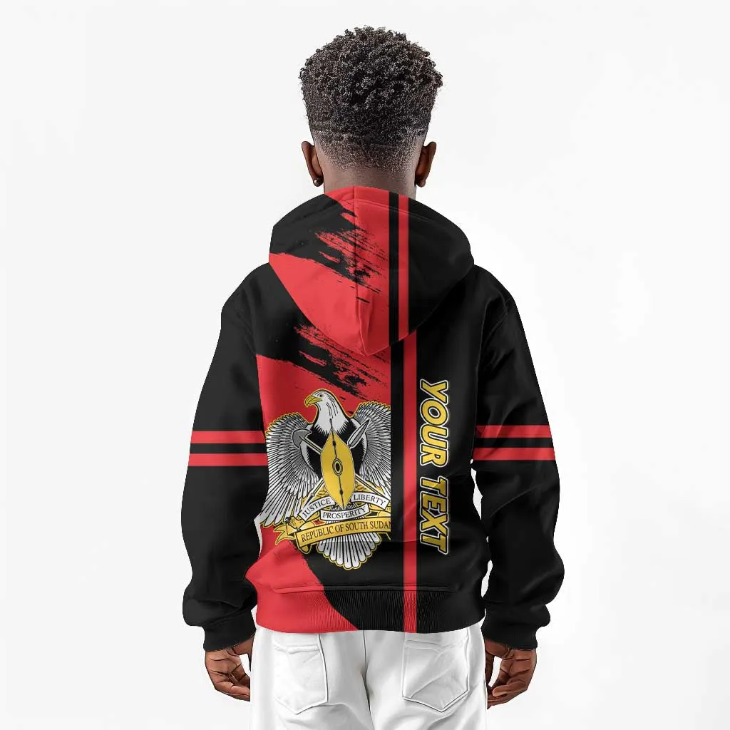 Personalized South Sudan With Coat Of Arms Kid Hoodie Sporty Style LT15