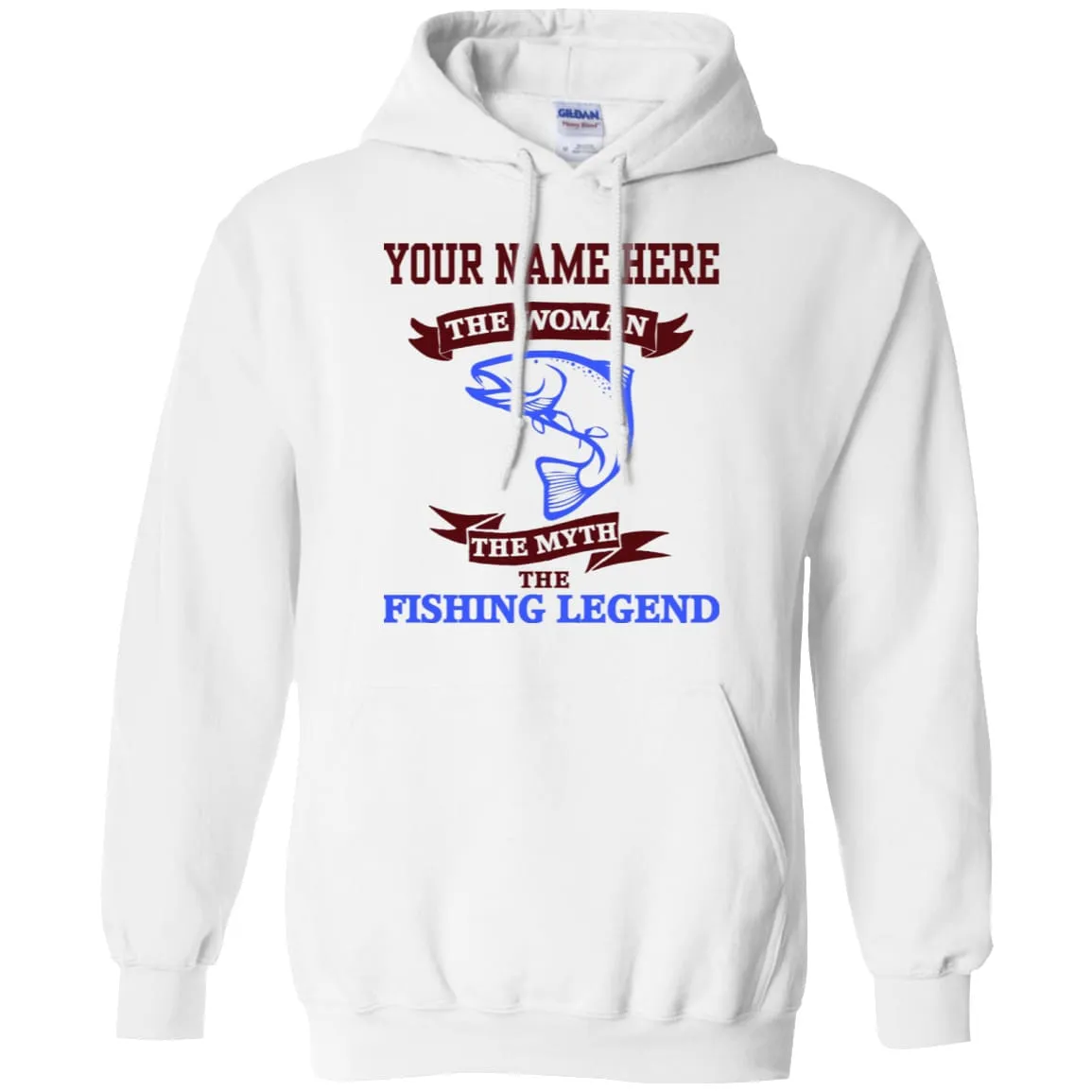 Personalized The Woman The Myth The Fishing Legend Hoodie c