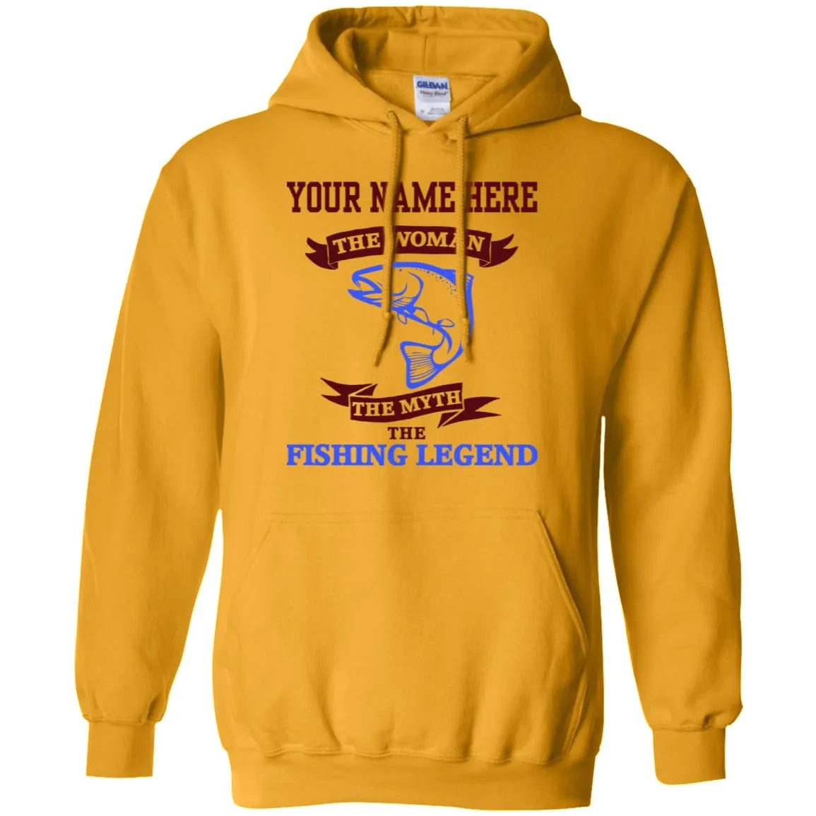 Personalized The Woman The Myth The Fishing Legend Hoodie c