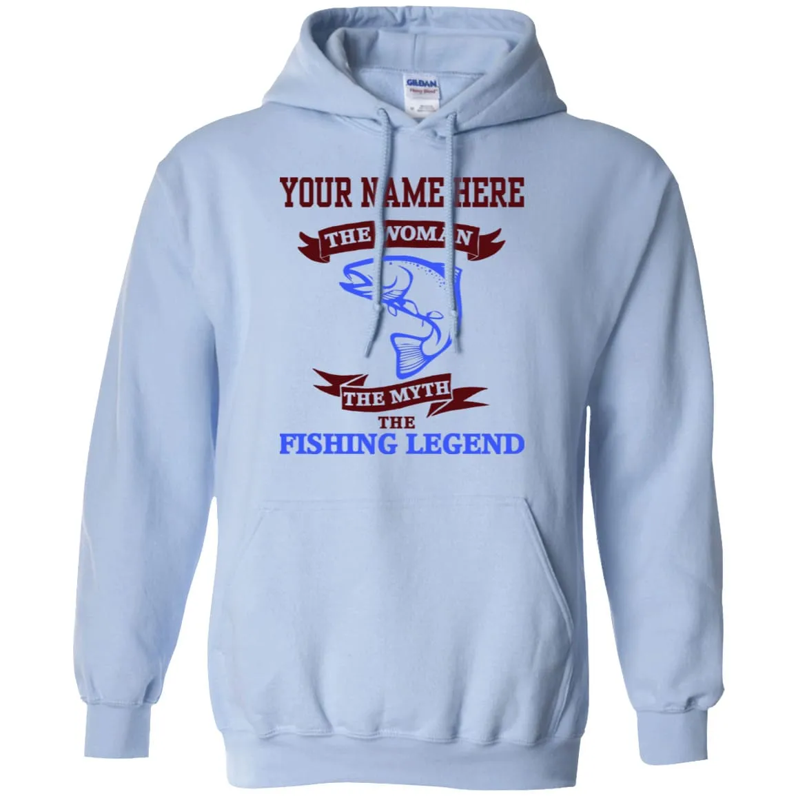 Personalized The Woman The Myth The Fishing Legend Hoodie c