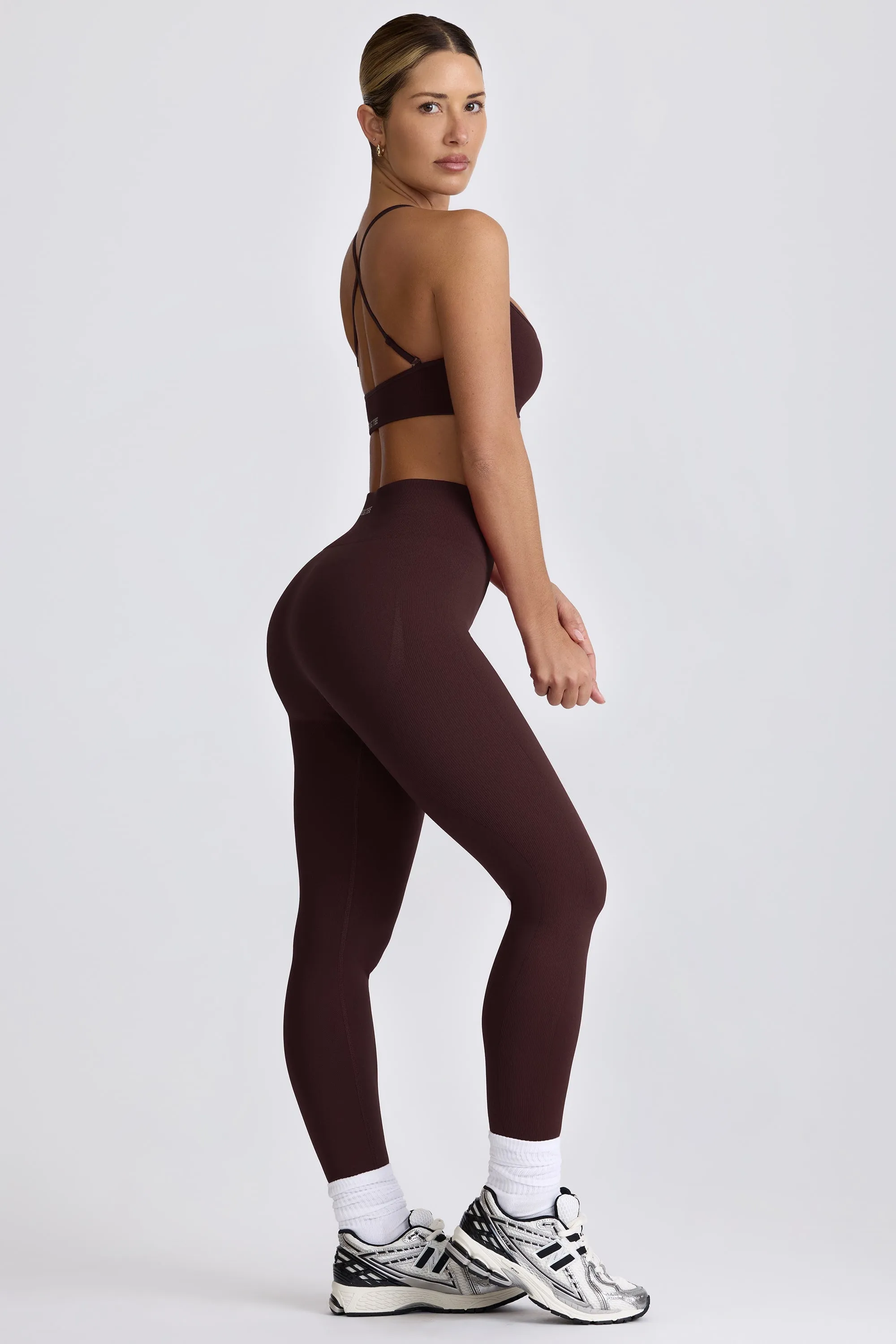 Petite Super Sculpt Seamless High-Waist Leggings in Chocolate