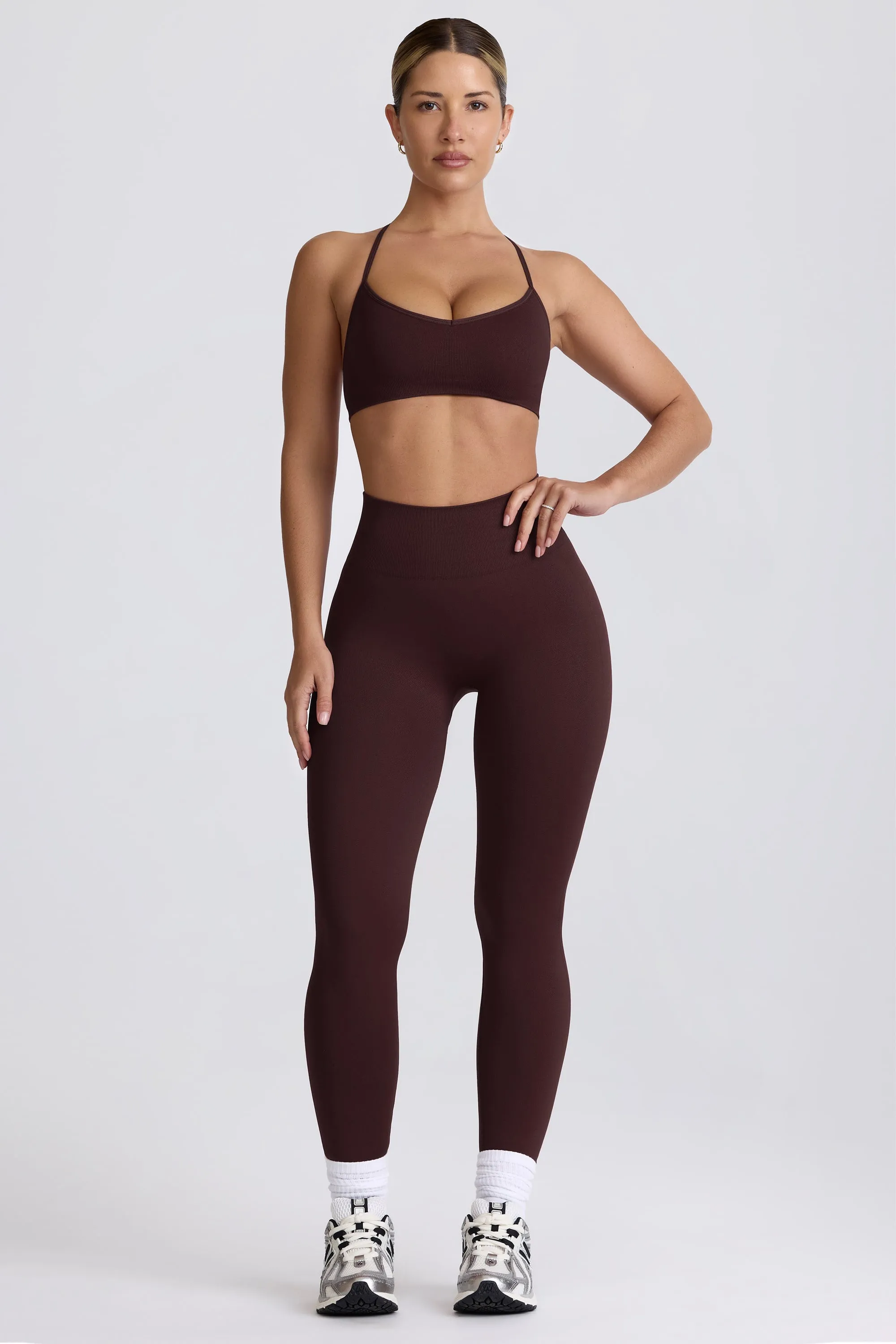 Petite Super Sculpt Seamless High-Waist Leggings in Chocolate