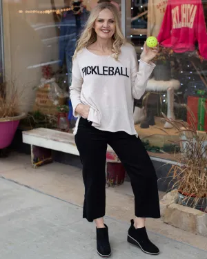 PICKLEBALL LIGHTWEIGHT SOFT SWEATER - BEIGE