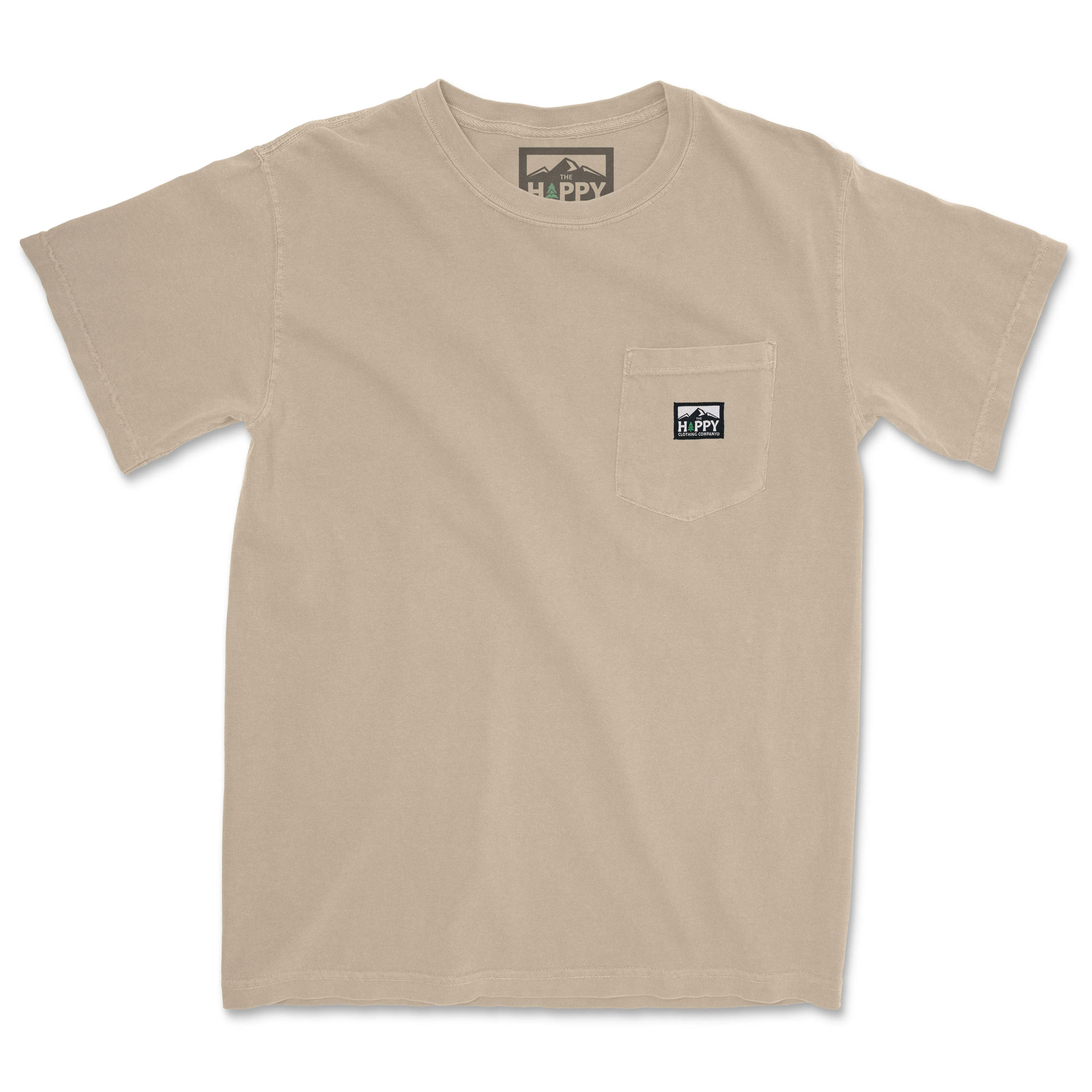 Pigment-Dyed Logo Label Pocket Tee