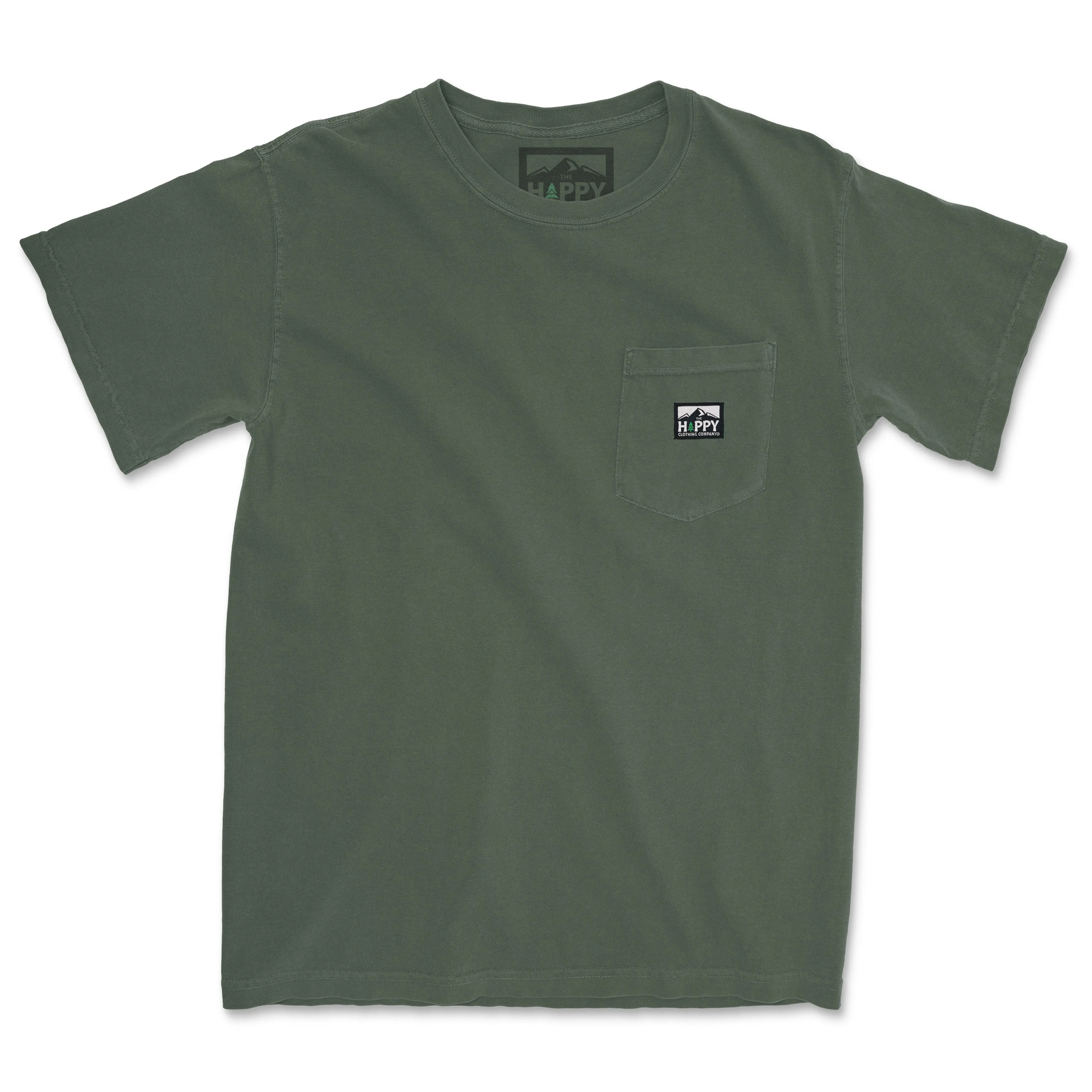 Pigment-Dyed Logo Label Pocket Tee