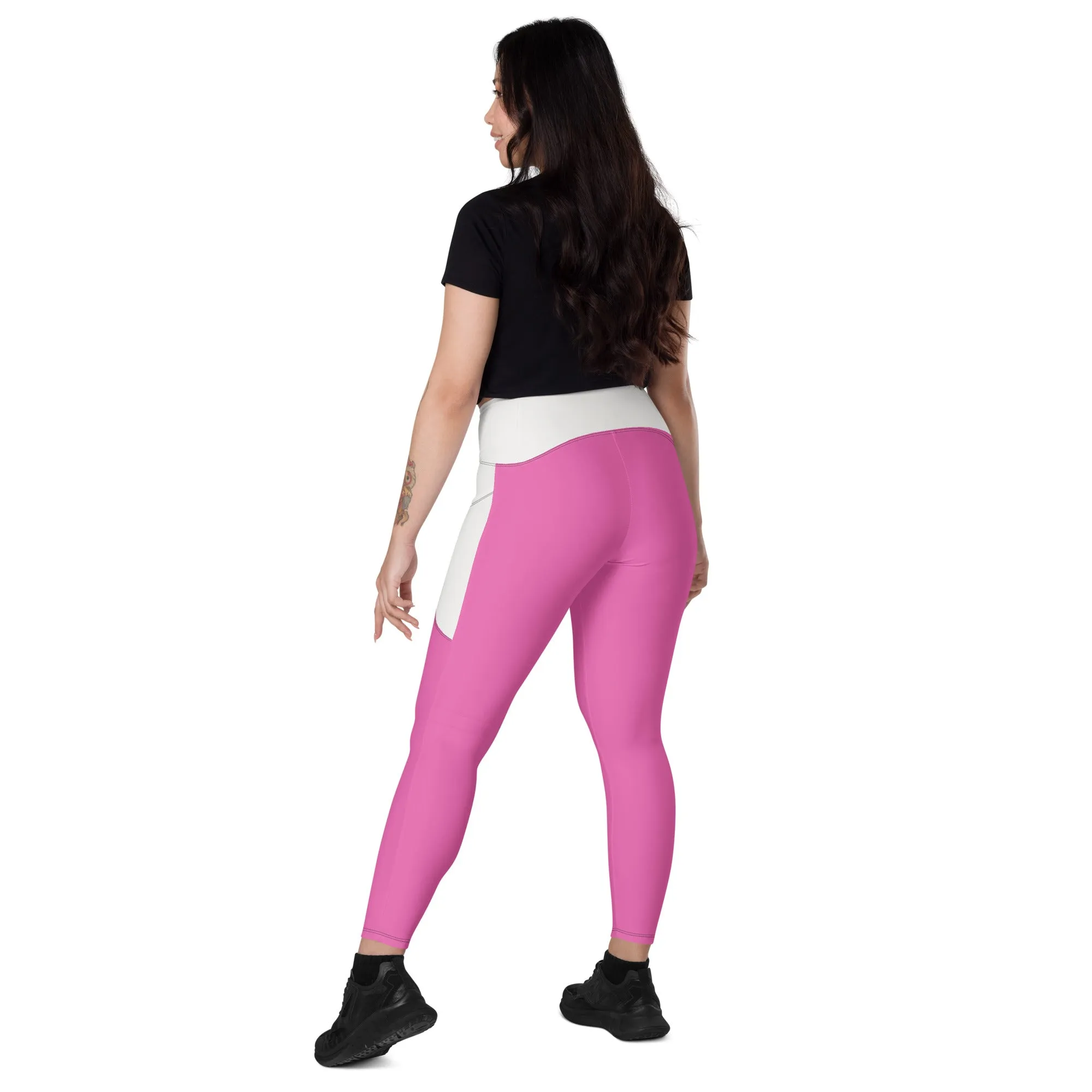 Pink and White Chaitanya Abara Pocket Leggings