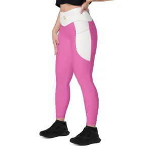 Pink and White Chaitanya Abara Pocket Leggings