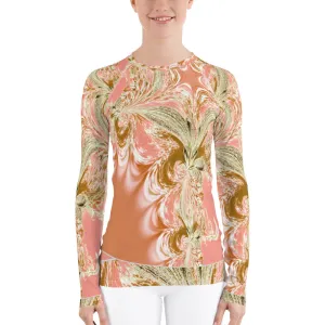 Pink Fractal Long Sleeve Top