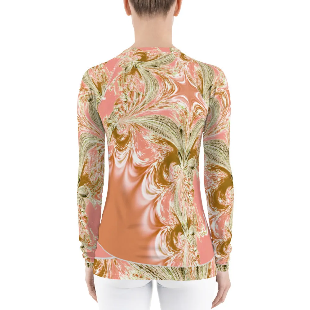 Pink Fractal Long Sleeve Top