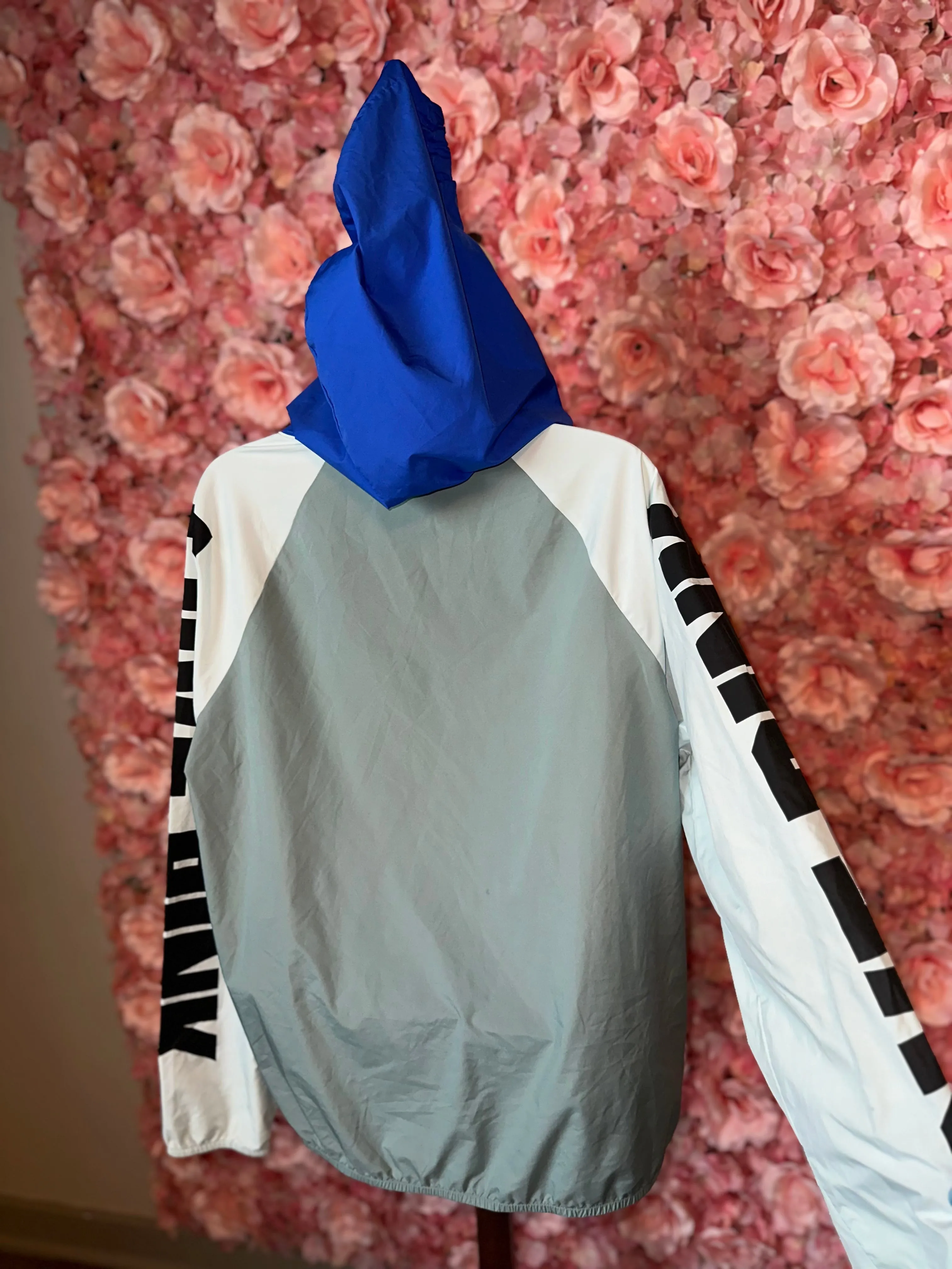 PINK Victoria's Secret (XS) Blue//Grey Lightweight 3/4 Zip Up Hoodie Windbreaker