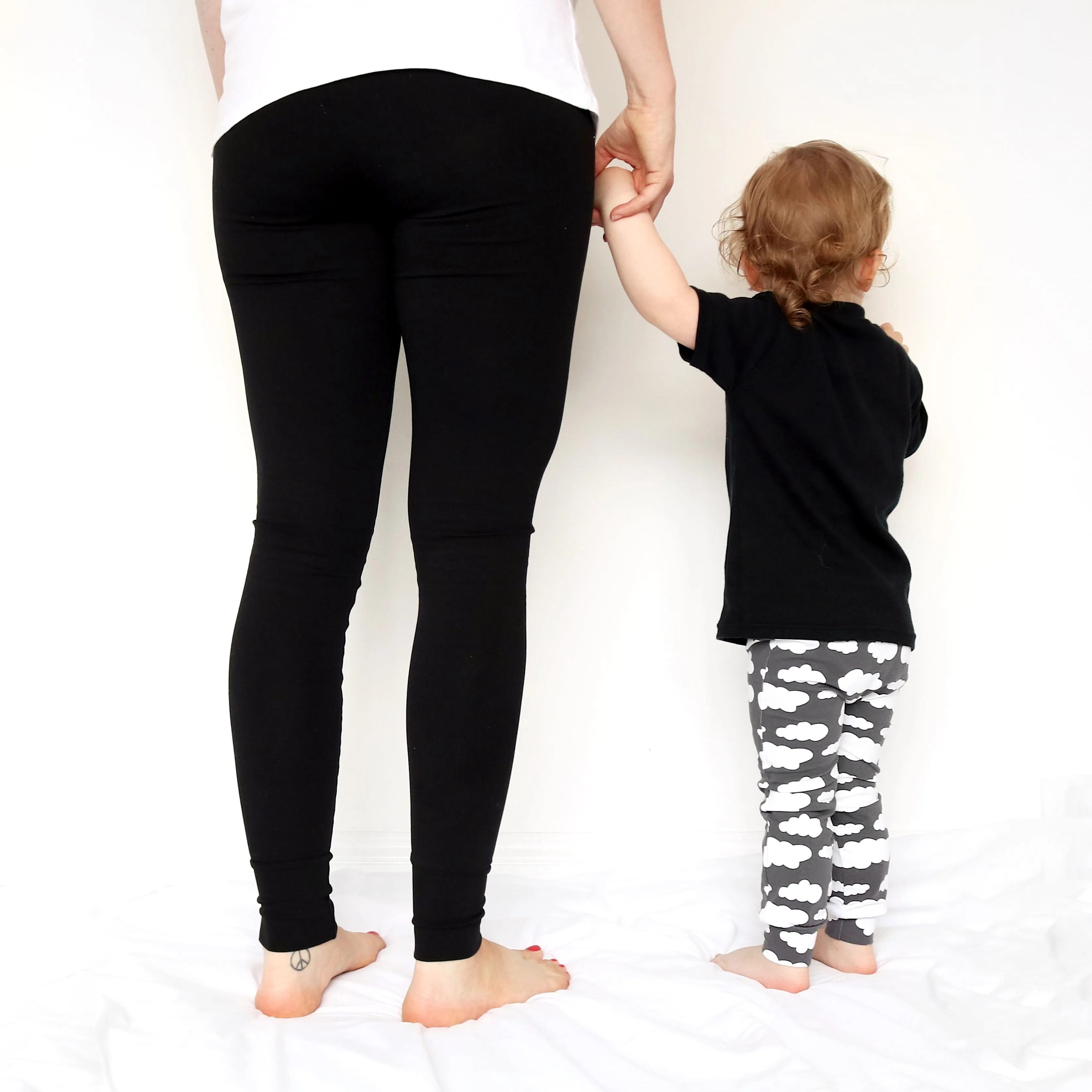 Plain Black Adult Leggings