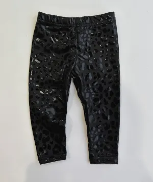 pleather leopard leggings