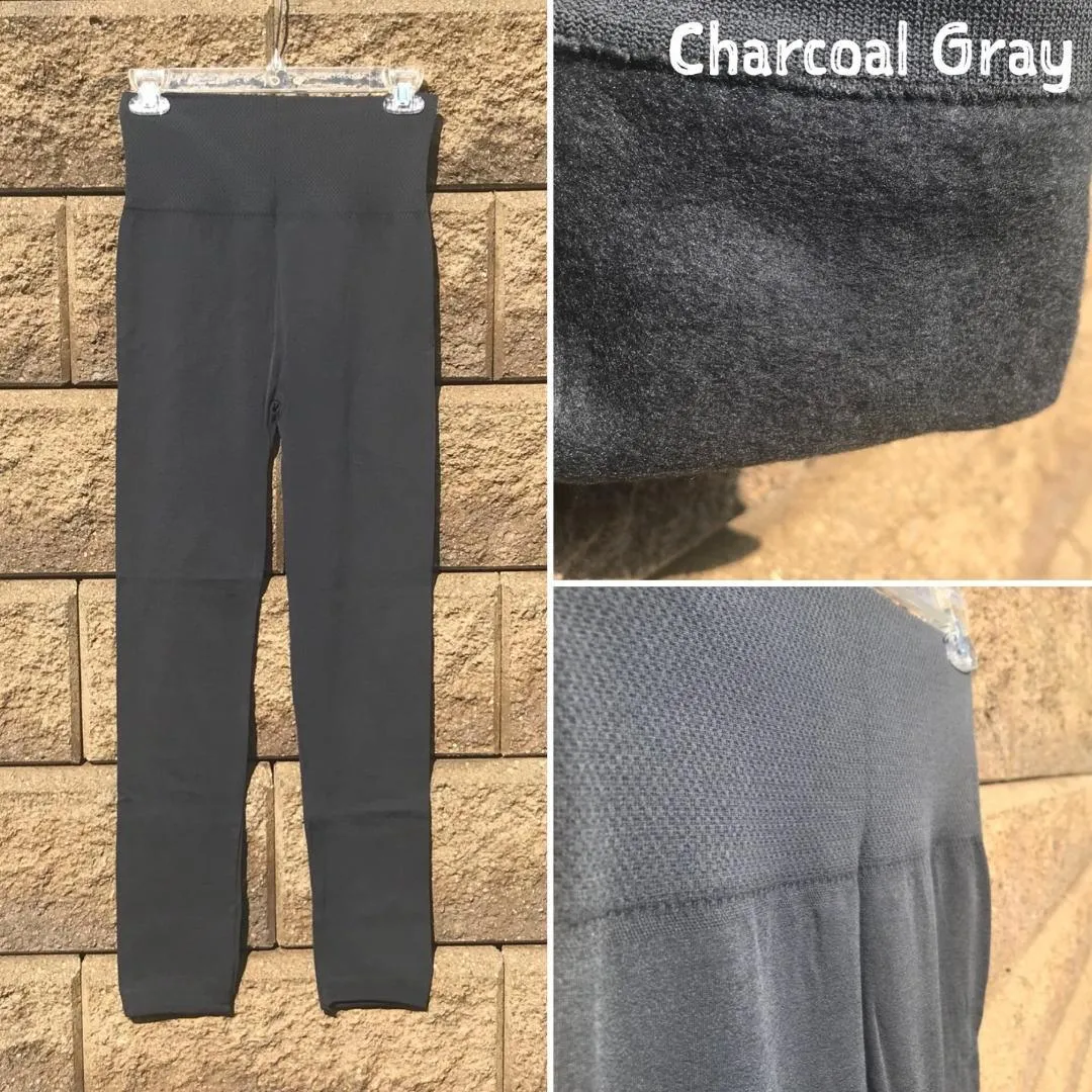 Plum High Rise Tummy Control Fleece Leggings - OS