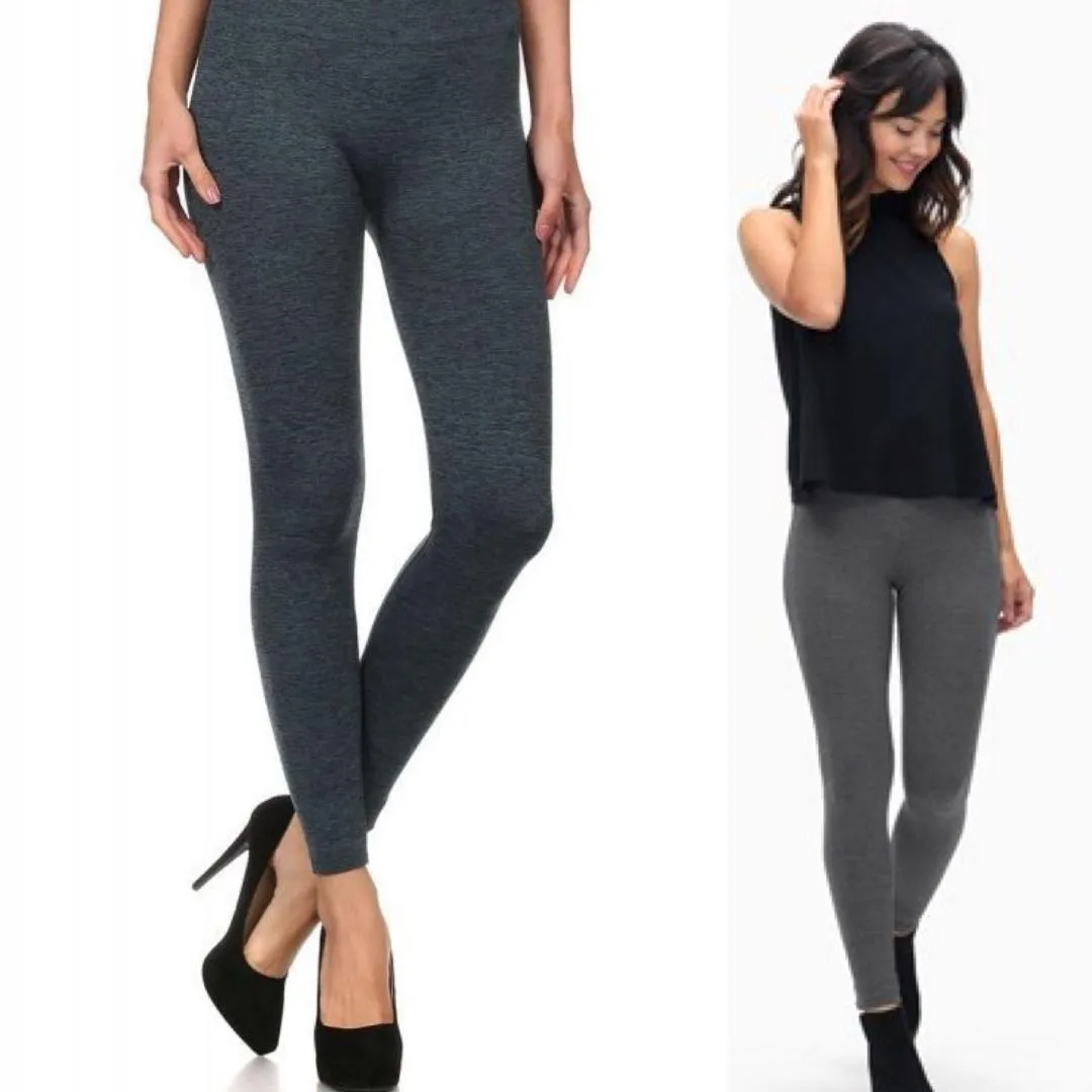 Plum High Rise Tummy Control Fleece Leggings - OS