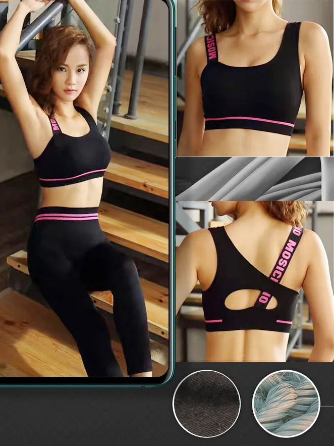 Poftik Cotton Padded Non-Wired Sports Bra for (Gym, Dancing Workout, Running)