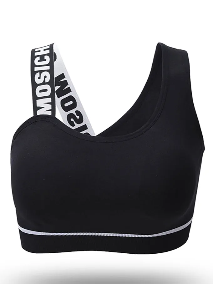 Poftik Cotton Padded Non-Wired Sports Bra for (Gym, Dancing Workout, Running)