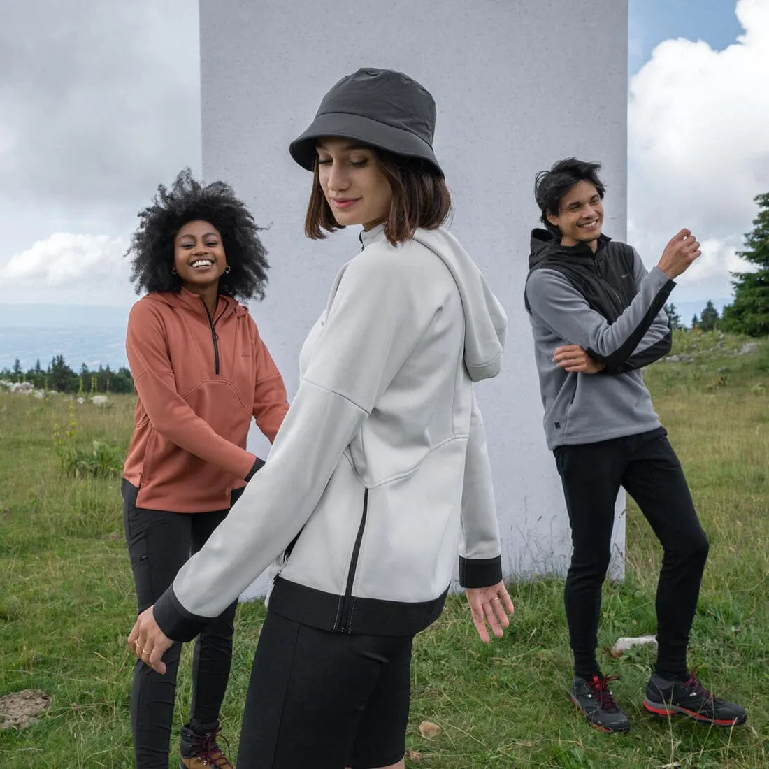 Polaire de randonnée - MH500 Hoodie - Femme
