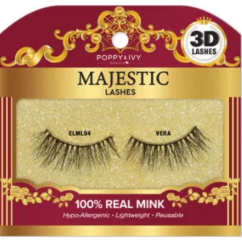 Poppy & Ivy Majestic 3D LASHES 100% REAL MINK Series-04 Vera (M9)