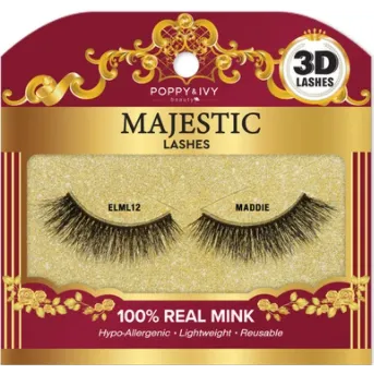 Poppy & Ivy Majestic 3D LASHES 100% REAL MINK Series-12 Maddie (M10)