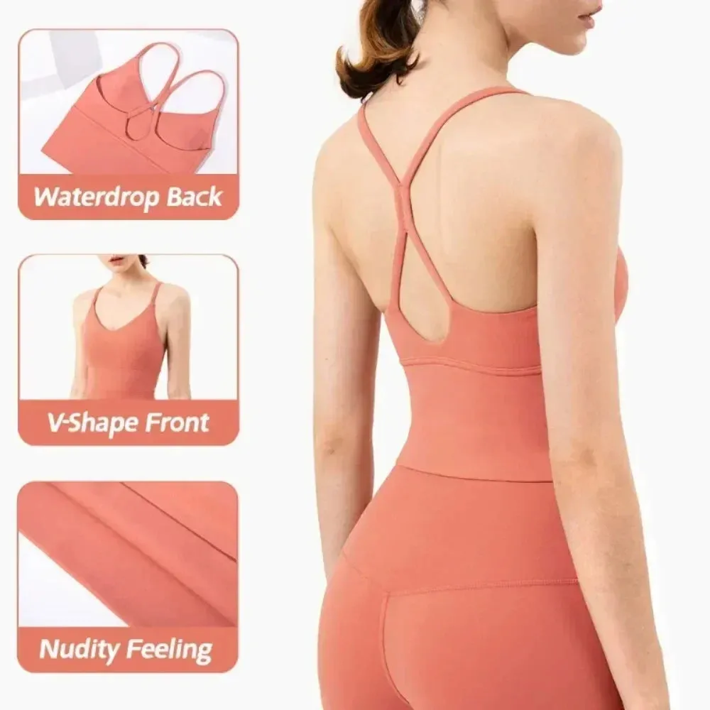 Premium Women's Gym Sports Bra & Leggings Set – High Waist, Breathable, Quick-Drying Naked Feeling Fitness Outfit, Yoga & Workout Apparel, 80% Nylon, 20% Elastane