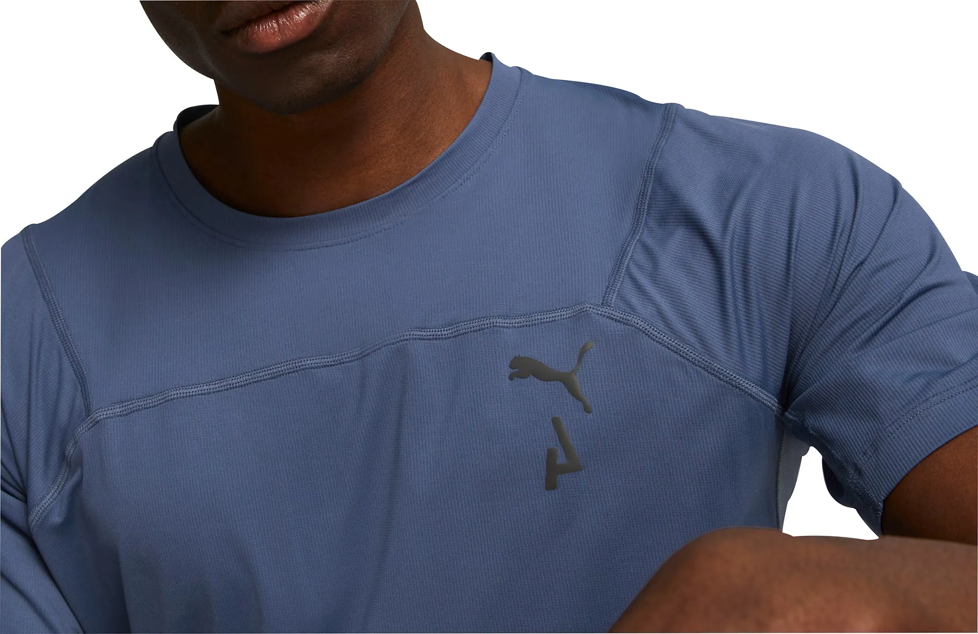 Puma Seasons coolCELL Short Sleeve Mens Running Top - Blue