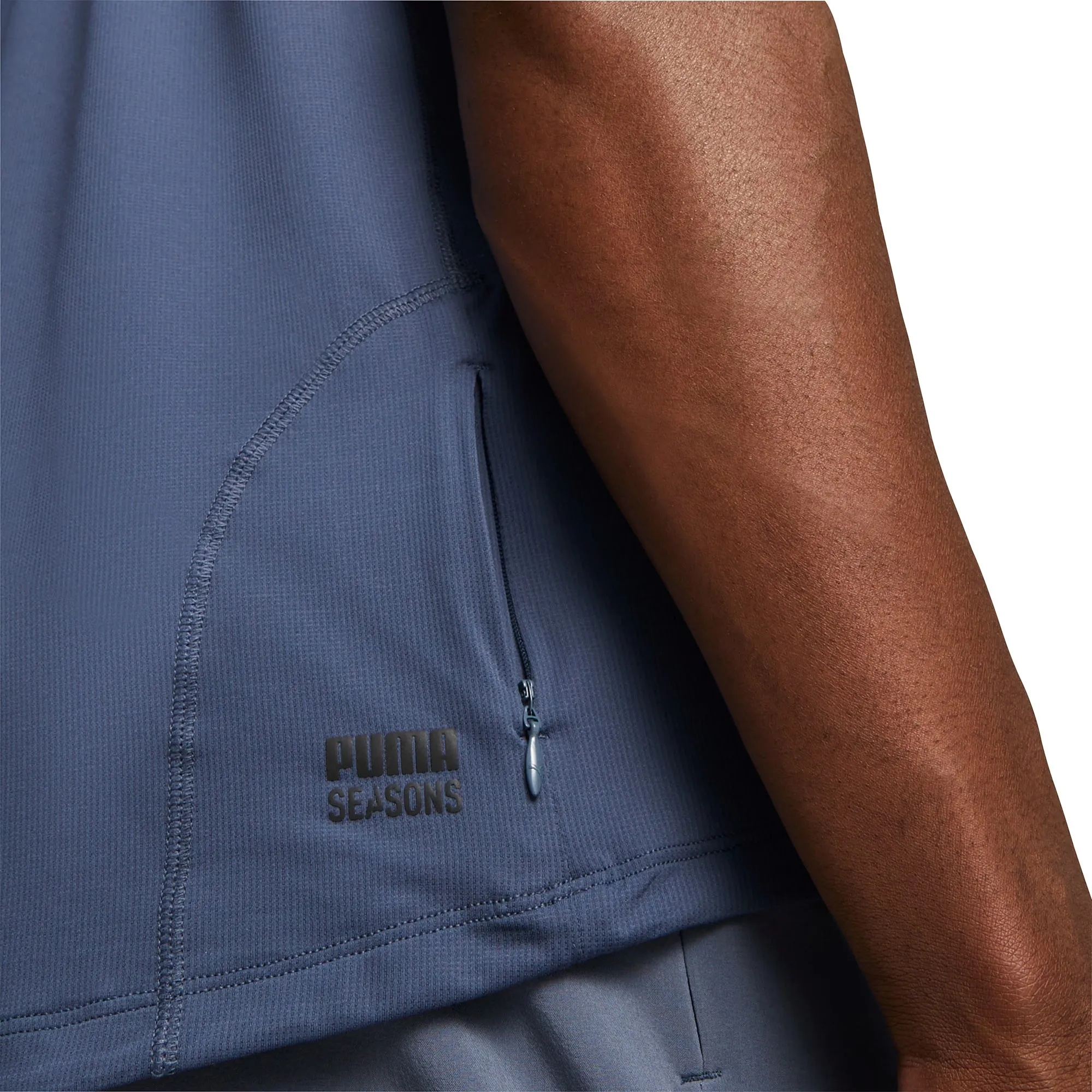 Puma Seasons coolCELL Short Sleeve Mens Running Top - Blue