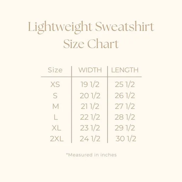 Pumpkin Season Cursive Lightweight Sweatshirt