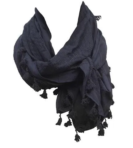 Pure Black Hirbawi® Kufiyeh - Made in Palestine