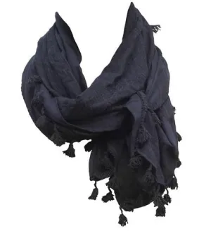 Pure Black Hirbawi® Kufiyeh - Made in Palestine
