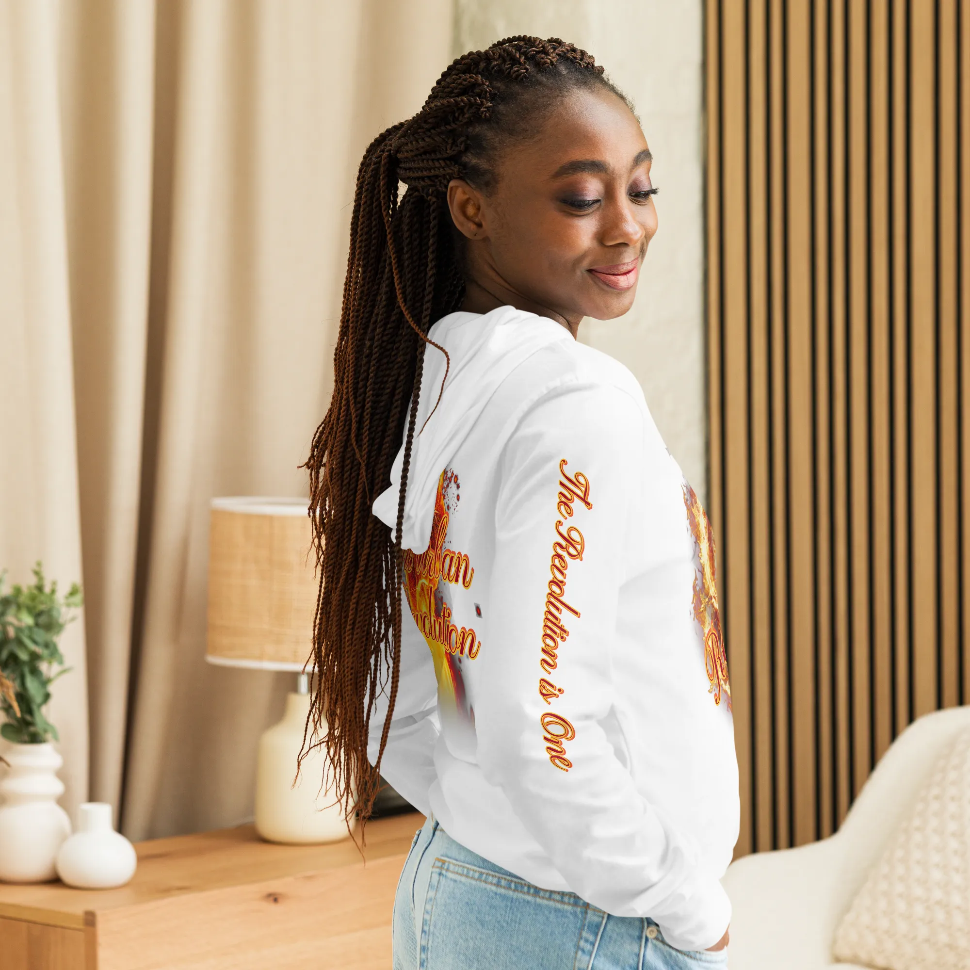 "CORE FIRE" Unisex Hooded Long-sleeve Tee